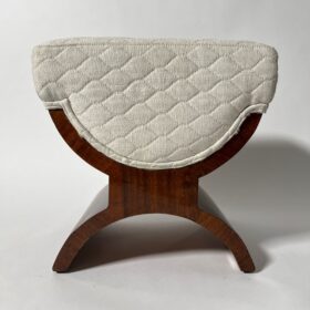 French Art Deco Stool, Rosewood Veneer, France circa 1930