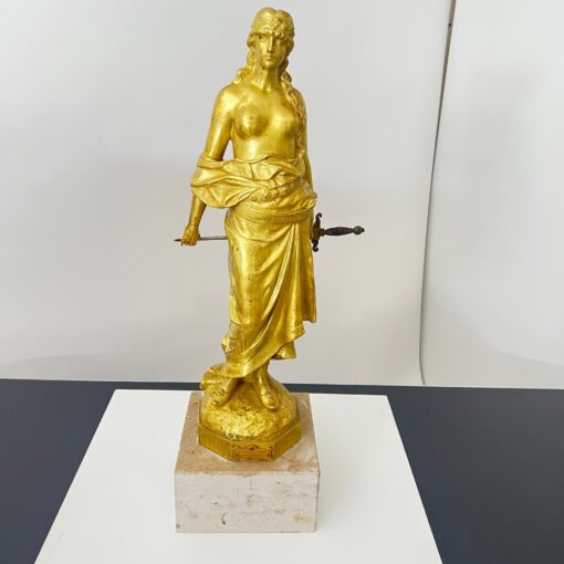 Jugendstil Bronze Judith Sculpture - Front Sword - Styylish