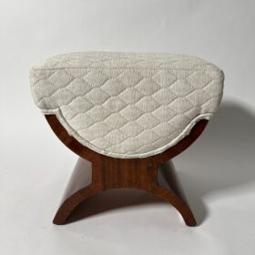 French Art Deco Stool, Rosewood Veneer, France circa 1930
