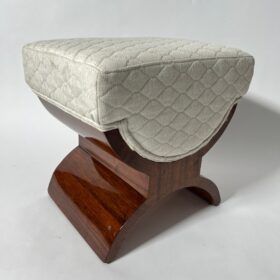 French Art Deco Stool, Rosewood Veneer, France circa 1930