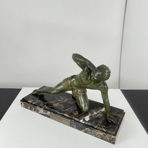Art Deco Bronze Sculpture - Front Side Detail - Styylish