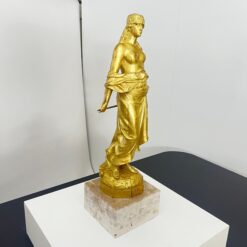 Jugendstil Bronze Judith Sculpture - Side Front - Styylish