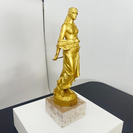 Jugendstil Bronze Judith Sculpture - Side Front - Styylish