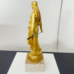 Jugendstil Bronze Judith Sculpture - Back Angle - Styylish
