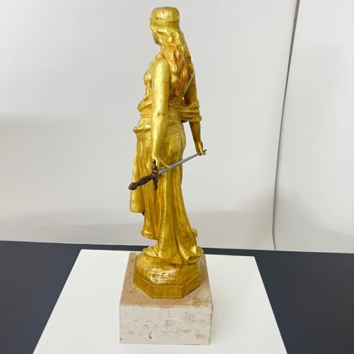 Jugendstil Bronze Judith Sculpture - Back Angle - Styylish