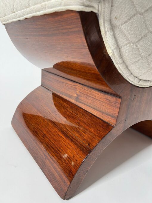 French Art Deco Stool - side closeup - Styylish