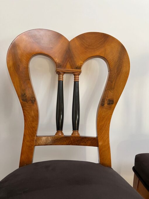 Set of 4 Biedermeier Balloon Chairs - seat back - Styylish