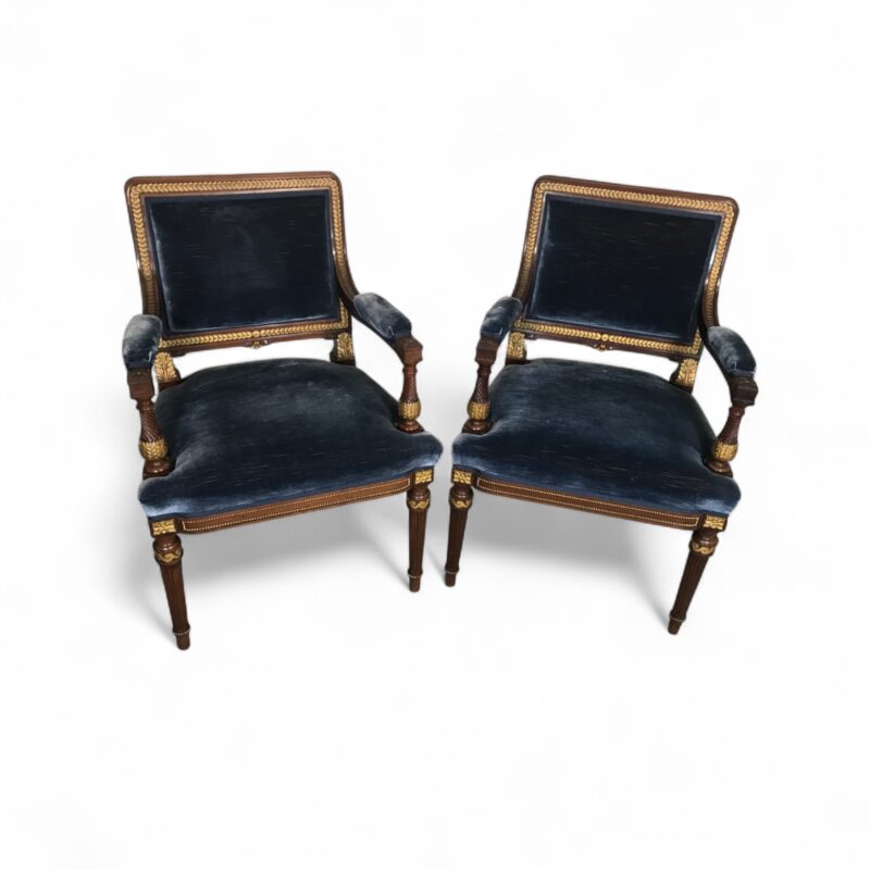 Pair of Louis XVI Style Armchairs - Styylish