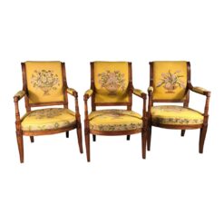 A set of three antique armchairs- styylish