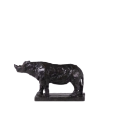 Bronze Rhinoceros Sculpture - Side - Styylish