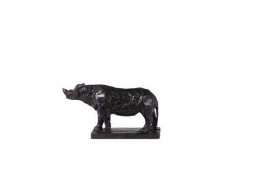 Bronze Rhinoceros Sculpture - Side - Styylish