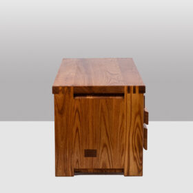 Pierre Chapo Low Chest of Drawers in Blond Elm – Circa 1970