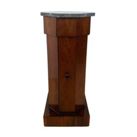 Biedermeier Drum Cabinet, Walnut Veneer, France circa 1830