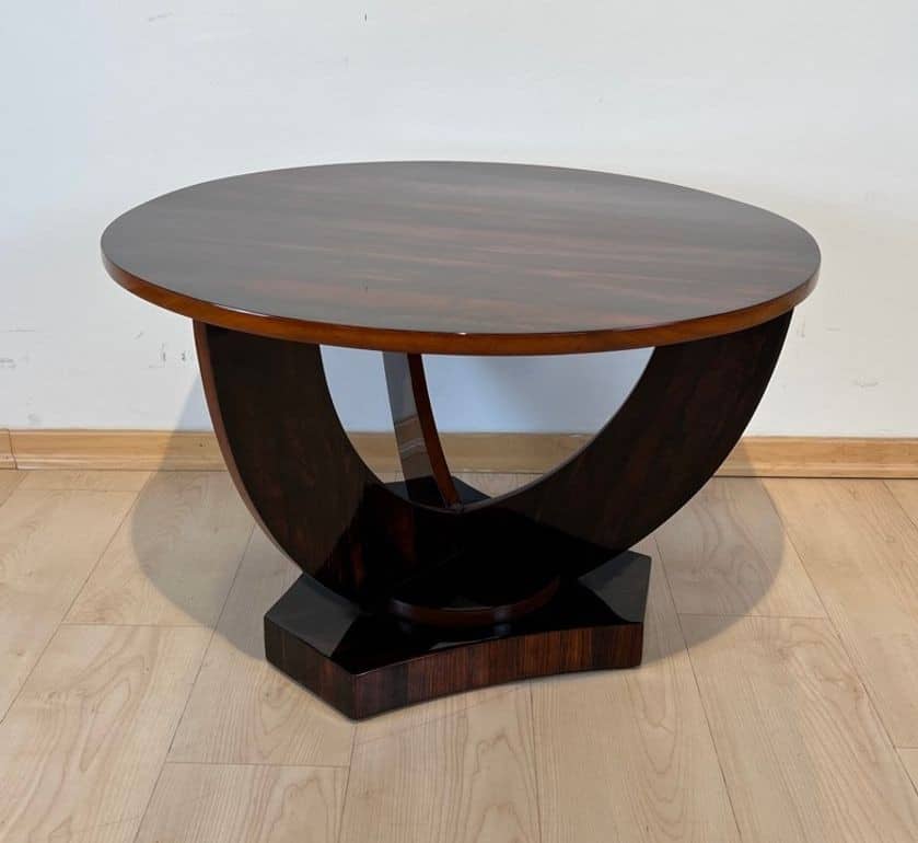 Art Deco Round Side Table, Rosewood Veneer, France circa 1930 - Image 13