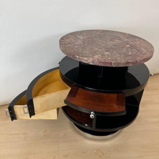 Art Deco Side Table, Revolving, Marble, France circa 1930 - Image 15