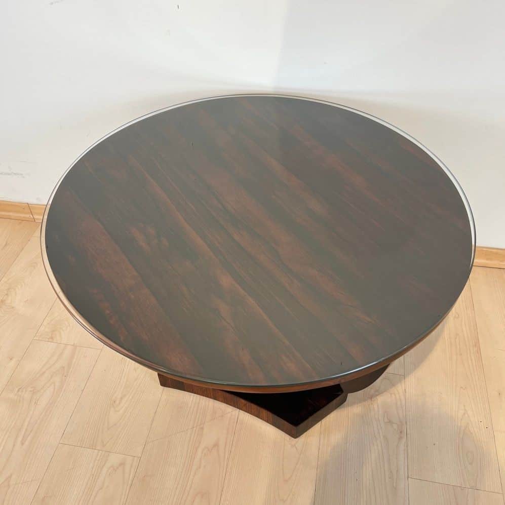 Art Deco Round Side Table, Rosewood Veneer, France circa 1930 - Image 16