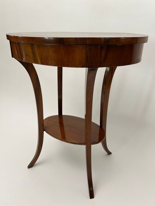 Oval Biedermeier Side Table, South Germany circa 1820 - Image 17