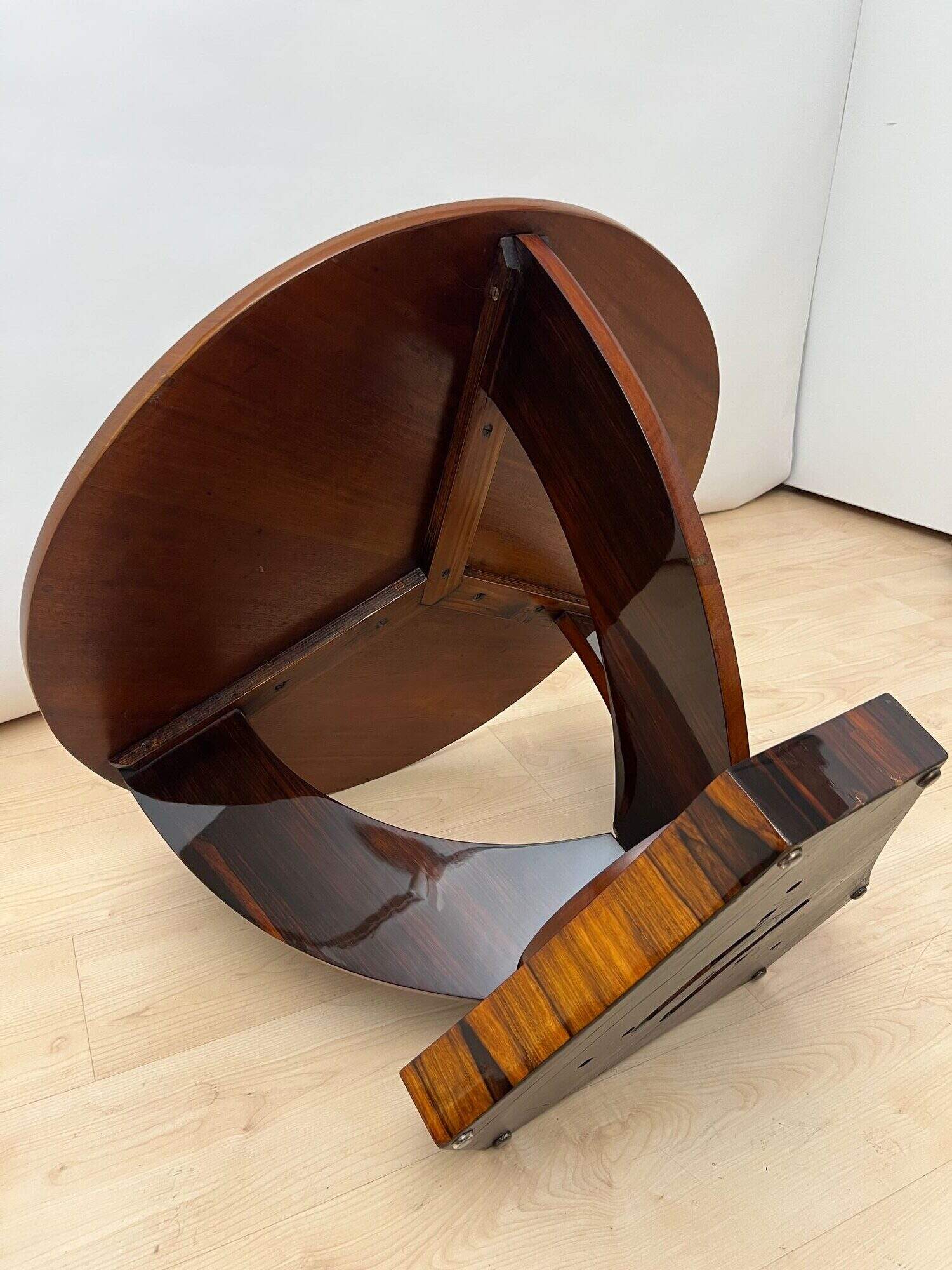 Art Deco Round Side Table, Rosewood Veneer, France circa 1930 - Image 18