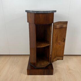 Biedermeier Drum Cabinet, Walnut Veneer, France circa 1830