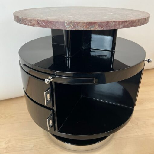 Art Deco Side Table, Revolving, Marble, France circa 1930 - Image 2