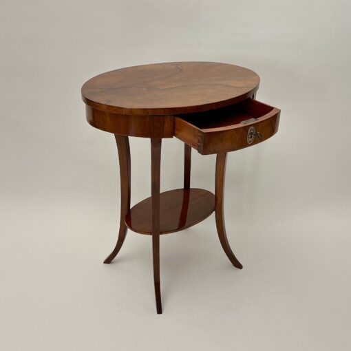 Oval Biedermeier Side Table, South Germany circa 1820 - Image 3