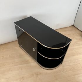 Art Deco Lowboard, Black Lacquer, France circa 1930