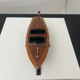 Miniature Motorboat by Chris Craft, Wood, Metal and Lacquer, USA circa 1950