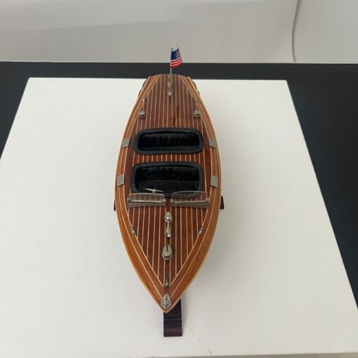 Miniature Motorboat by Chris Craft, Wood, Metal and Lacquer, USA circa 1950 - Image 5