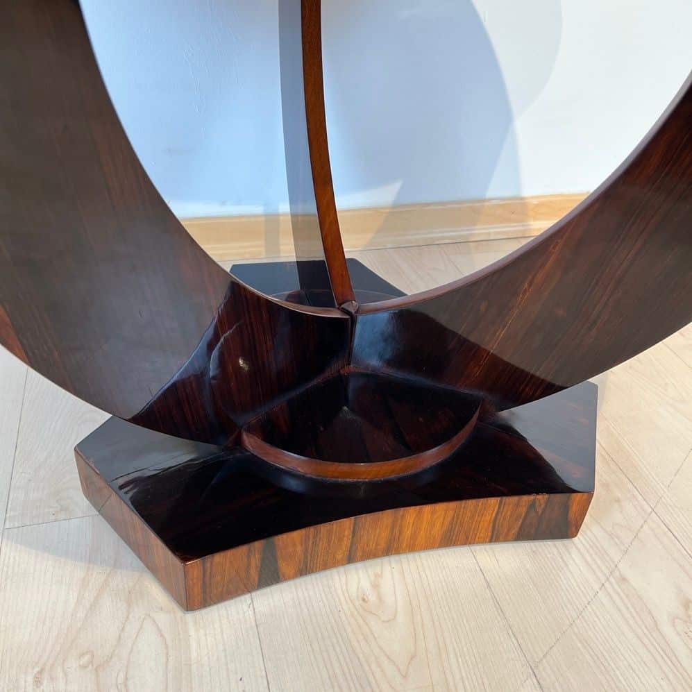 Art Deco Round Side Table, Rosewood Veneer, France circa 1930 - Image 7