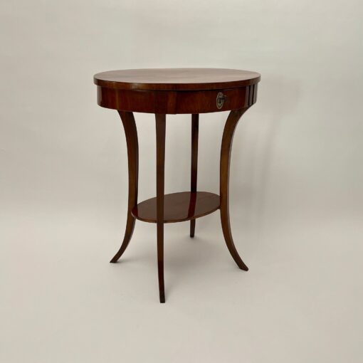 Oval Biedermeier Side Table, South Germany circa 1820 - Image 8