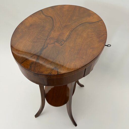 Oval Biedermeier Side Table, South Germany circa 1820 - Image 9