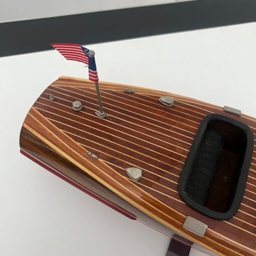 Miniature Motorboat by Chris Craft, Wood, Metal and Lacquer, USA circa 1950 - Image 9