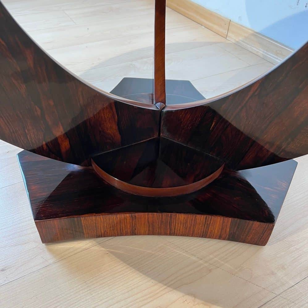 Art Deco Round Side Table, Rosewood Veneer, France circa 1930 - Image 10