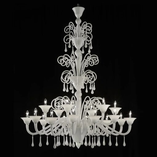 Murano Glass Chandelier- on black background- Styylish