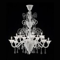 Authentic Murano Glass Chandelier-Istanbul on black background- Styylish