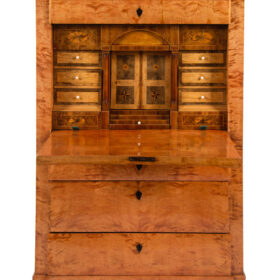 Biedermeier Fall-Front Desk, Karelian Birch, 1815