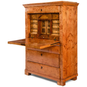 Biedermeier Fall-Front Desk, Karelian Birch, 1815