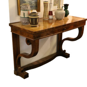 Viennese Biedermeier Walnut Console, c. 1825.