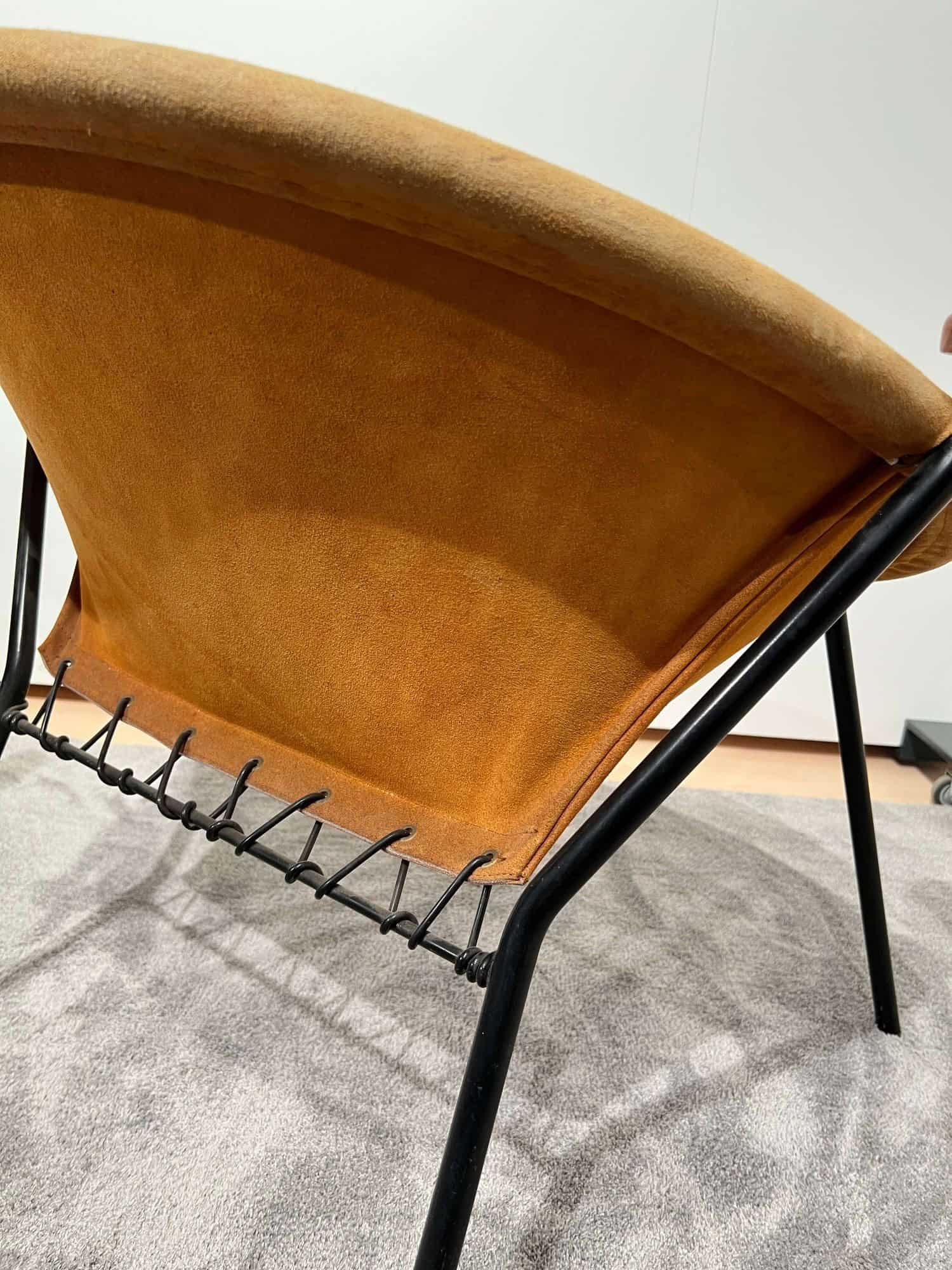 Pair of Balloon Lounge Chairs by Hans Olsen, Yellow Suede, Denmark circa 1960 - Image 11
