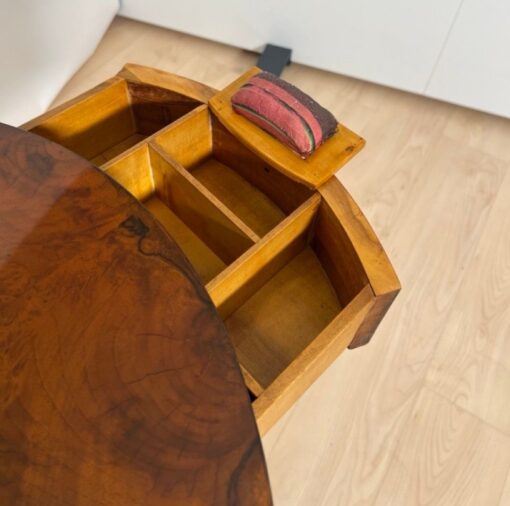 Round Biedermeier Sewing Table, South Germany circa 1825 - Image 11