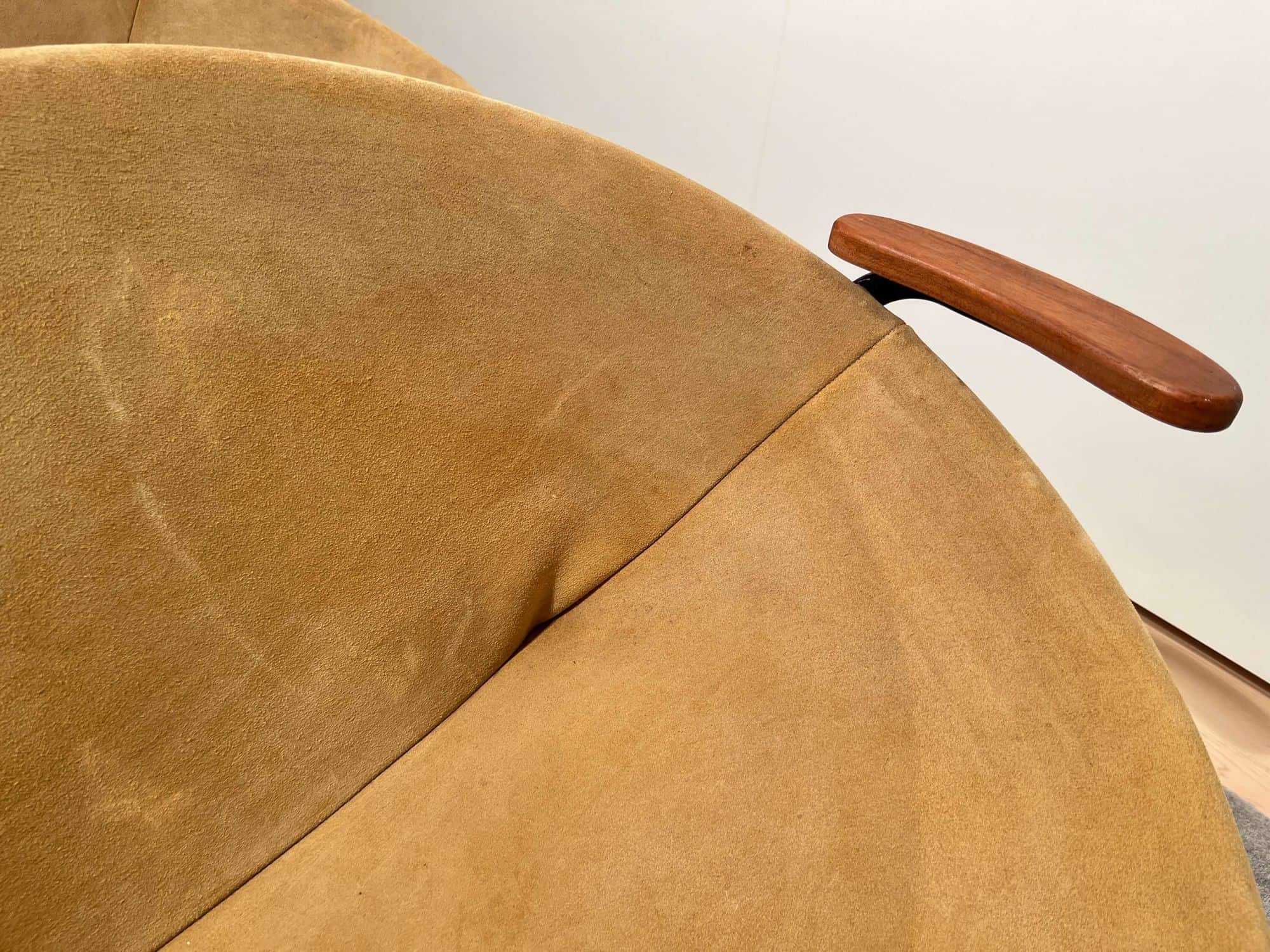 Pair of Balloon Lounge Chairs by Hans Olsen, Yellow Suede, Denmark circa 1960 - Image 12