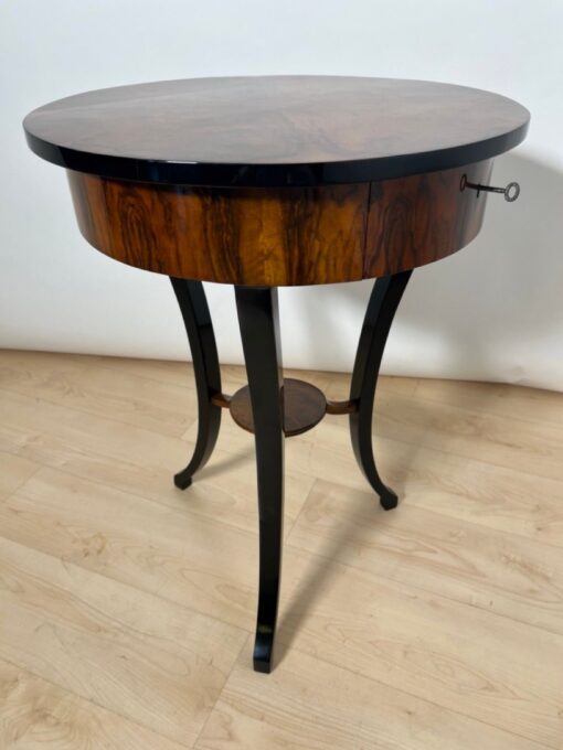 Round Biedermeier Sewing Table, South Germany circa 1825 - Image 13
