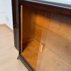 Art Deco Vitrine Sideboard, Macassar Ebony, Maple, Brass, Paris circa 1930 - Image 14