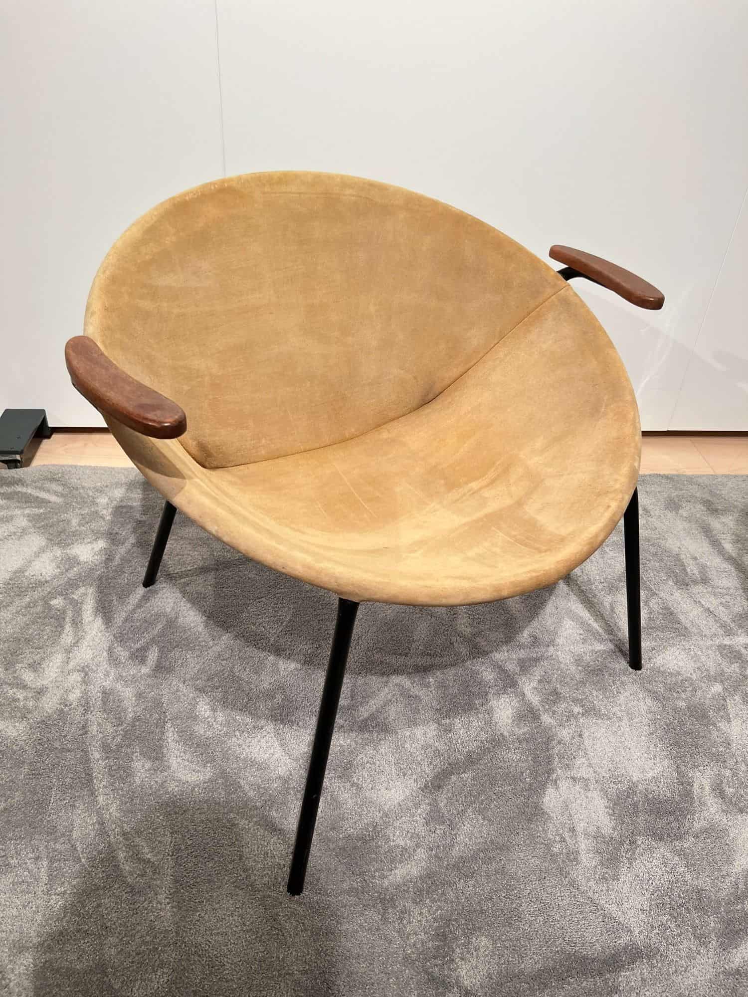 Pair of Balloon Lounge Chairs by Hans Olsen, Yellow Suede, Denmark circa 1960 - Image 14