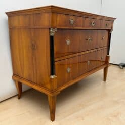 Empire Commode, Cherry Veneer, Brass, Germany circa 1820 - Image 15