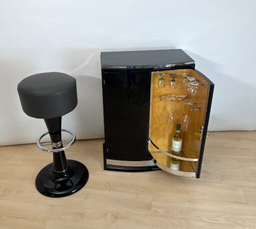 Art Deco Bar Cabinet, Black Lacquer, France circa 1930 - Image 17