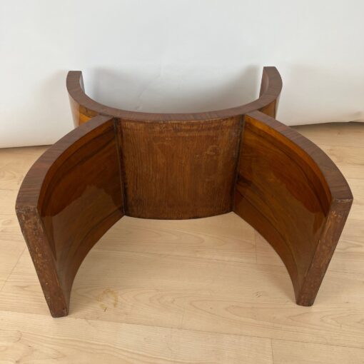 Art Deco Stool, Walnut Veneer, Black Fabric, Italy circa 1930 - Image 17