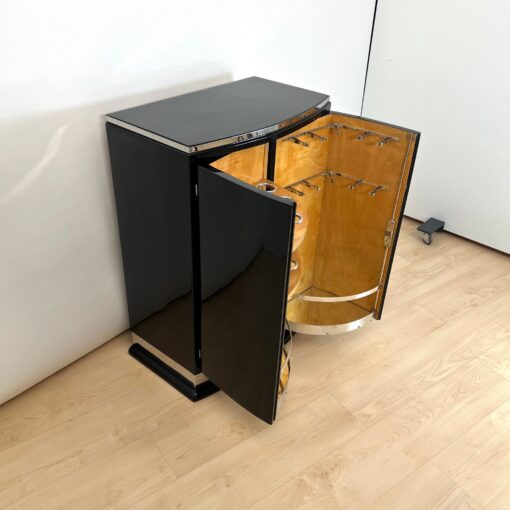 Art Deco Bar Cabinet, Black Lacquer, France circa 1930 - Image 3
