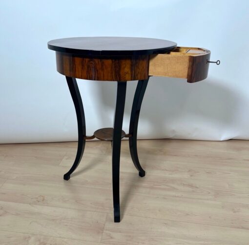 Round Biedermeier Sewing Table, South Germany circa 1825 - Image 3