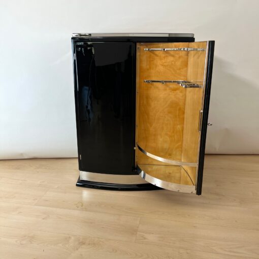 Art Deco Bar Cabinet, Black Lacquer, France circa 1930 - Image 4